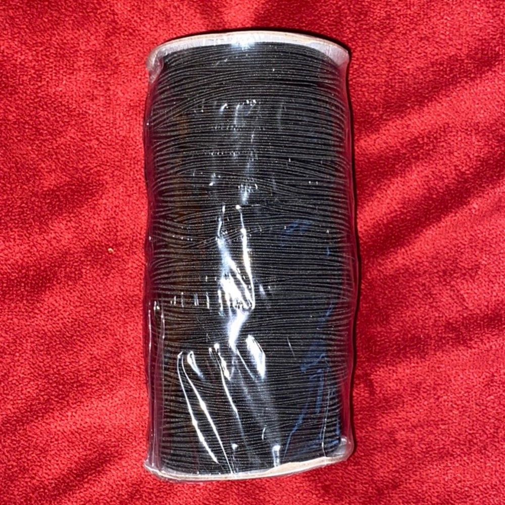 1/8” 3mm Black Elastic Spool 200 Yards